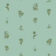 Moss Green Flower Silhouettes on Celadon