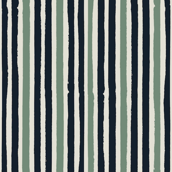 Stripes navy sage