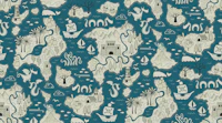 Adventure map - teal wallpaper