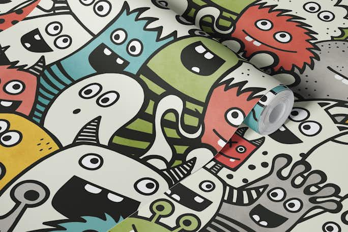 monsters and friendswallpaper roll