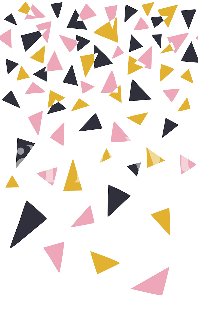 Geometrisk tapetdesign i et rum