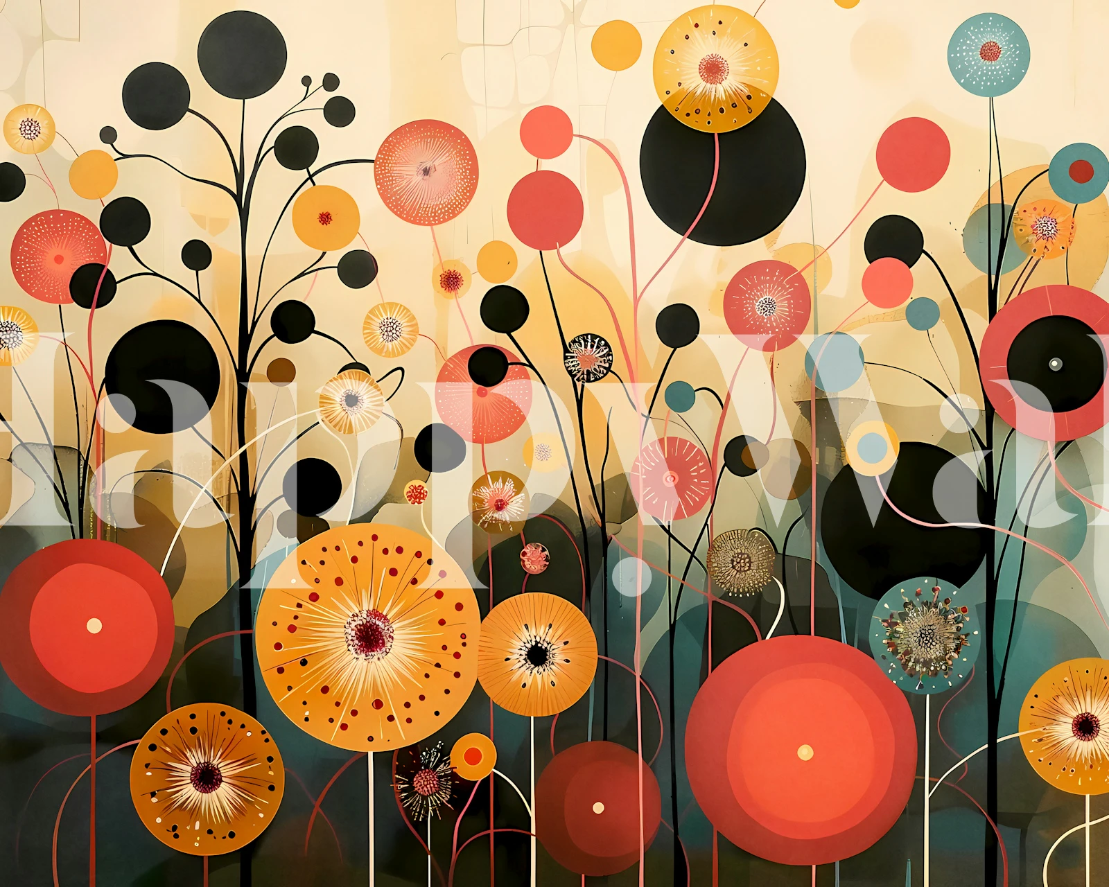 Happy Garden 5 šareni dizajn tapete