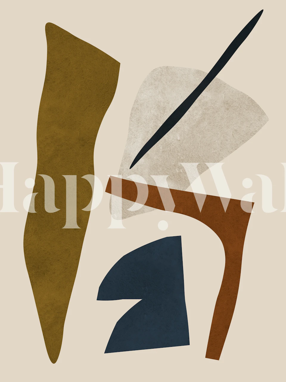 Expressionist harmony 1 wallpaper design in a room