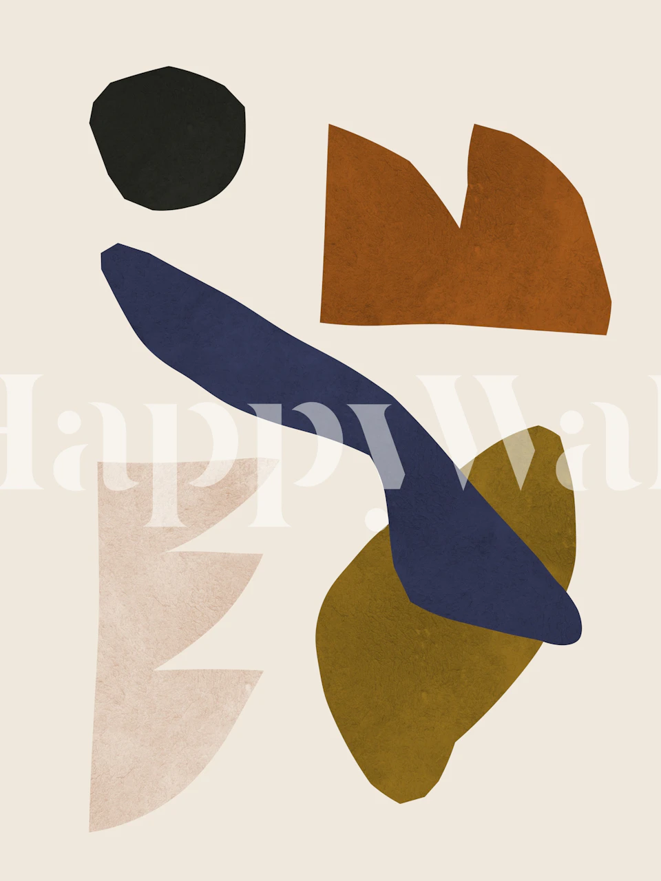 Abstract wallpaper design in a modern room