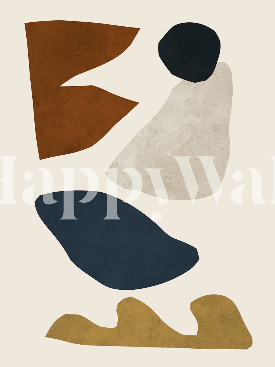 Odvážný abstraktní design tapety v místnosti