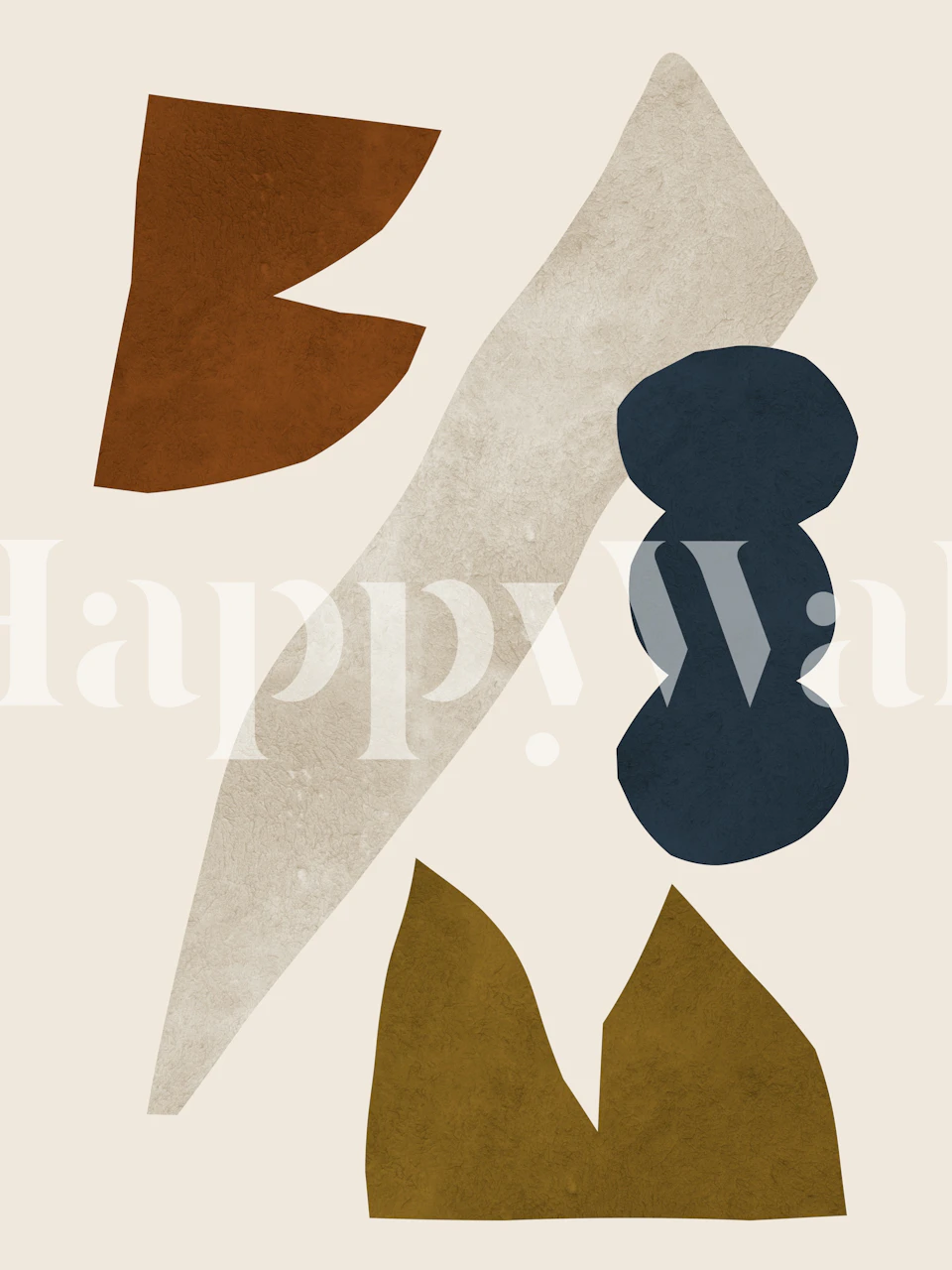 Expressionist harmony wallpaper in a room