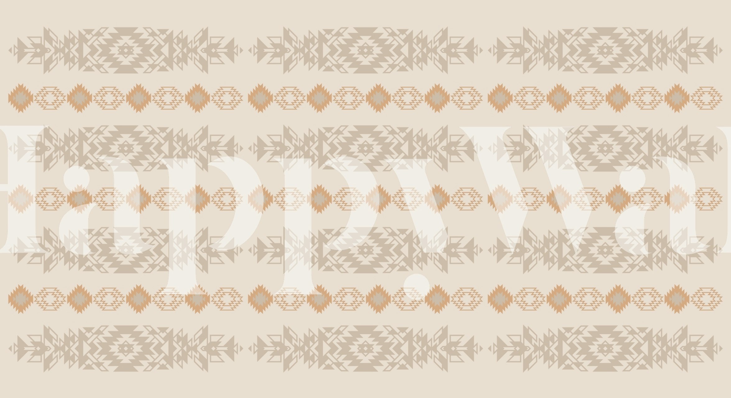 Urban Tribal Pattern Tapete in einem Raum