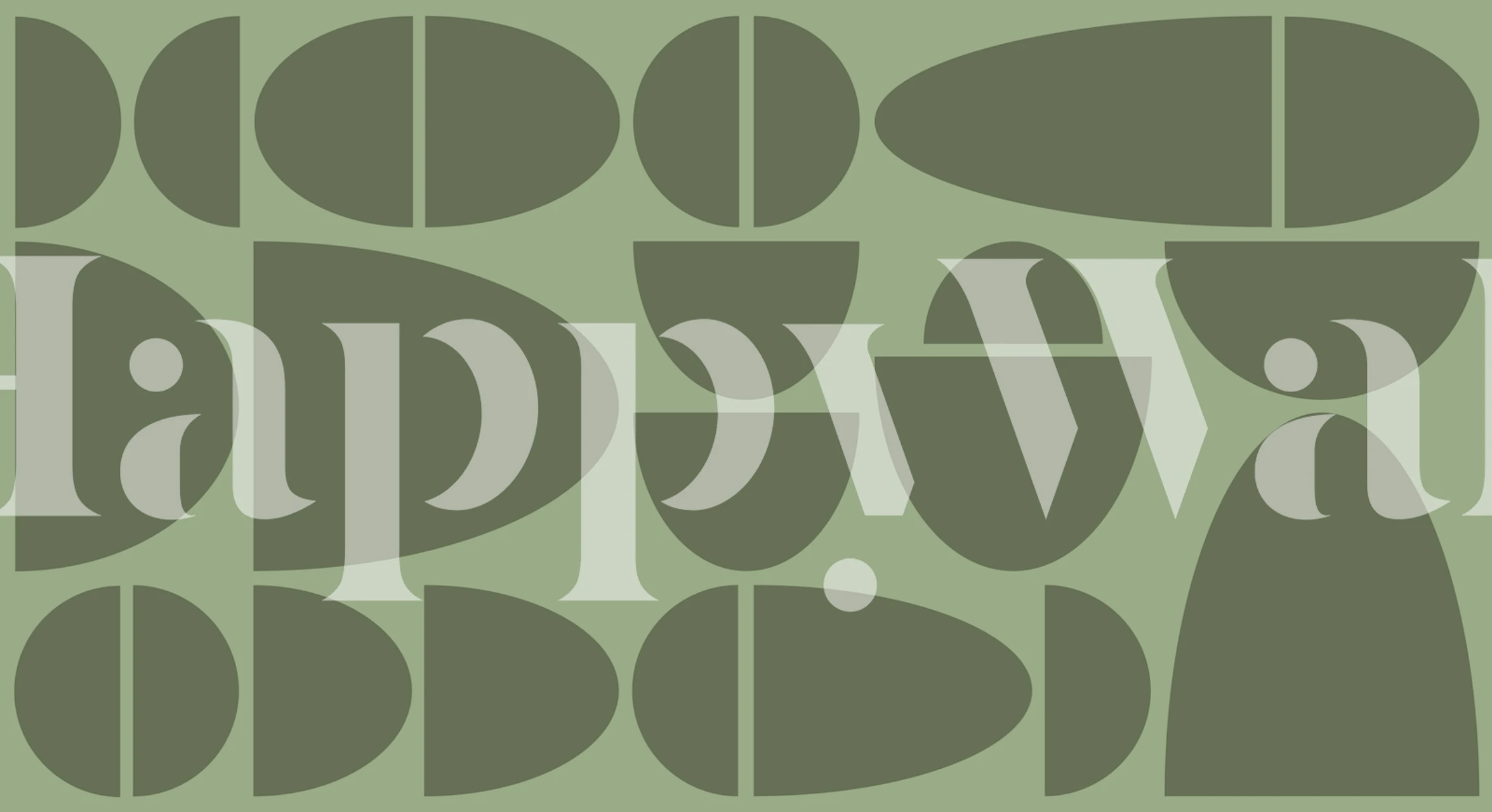 Green abstract geometric shapes on soft green background wallpaper
