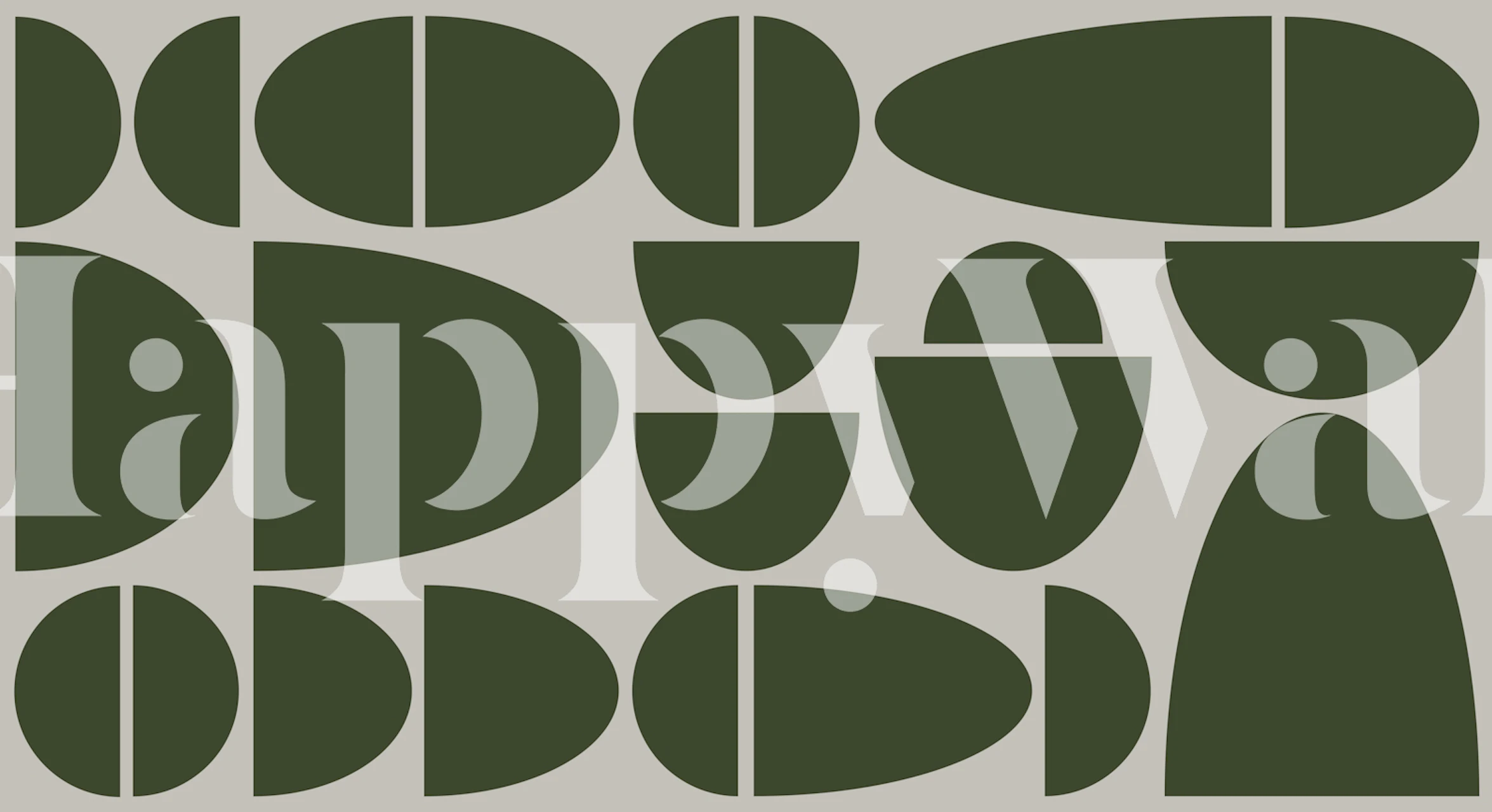 Organic Bauhaus Classic wallpaper in a room