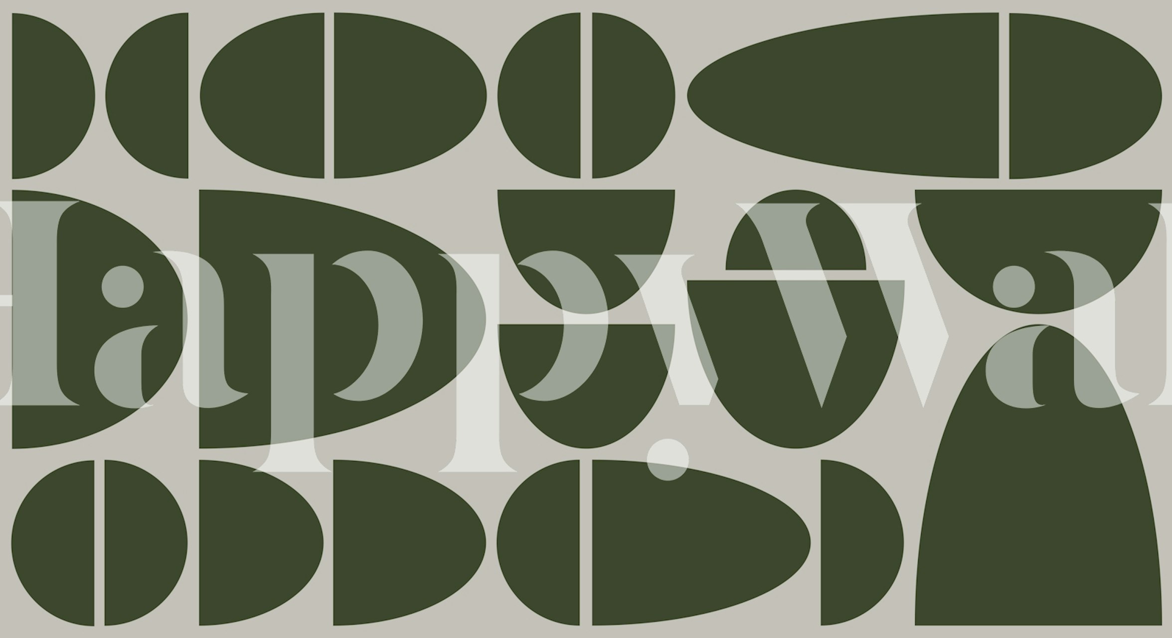 Organic Bauhaus Classic Tapete in einem Raum