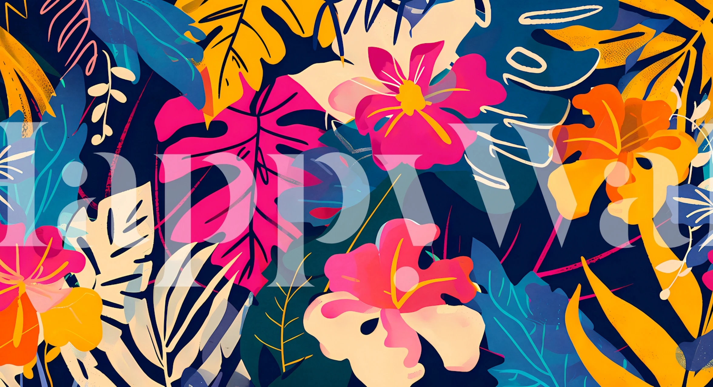 Tropical Garden 31 tapet i et rum