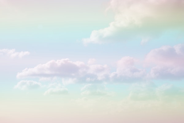 Dreamy Clouds 8 - Pastel Rainbow Colors