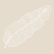 Nude beige large palm leaf