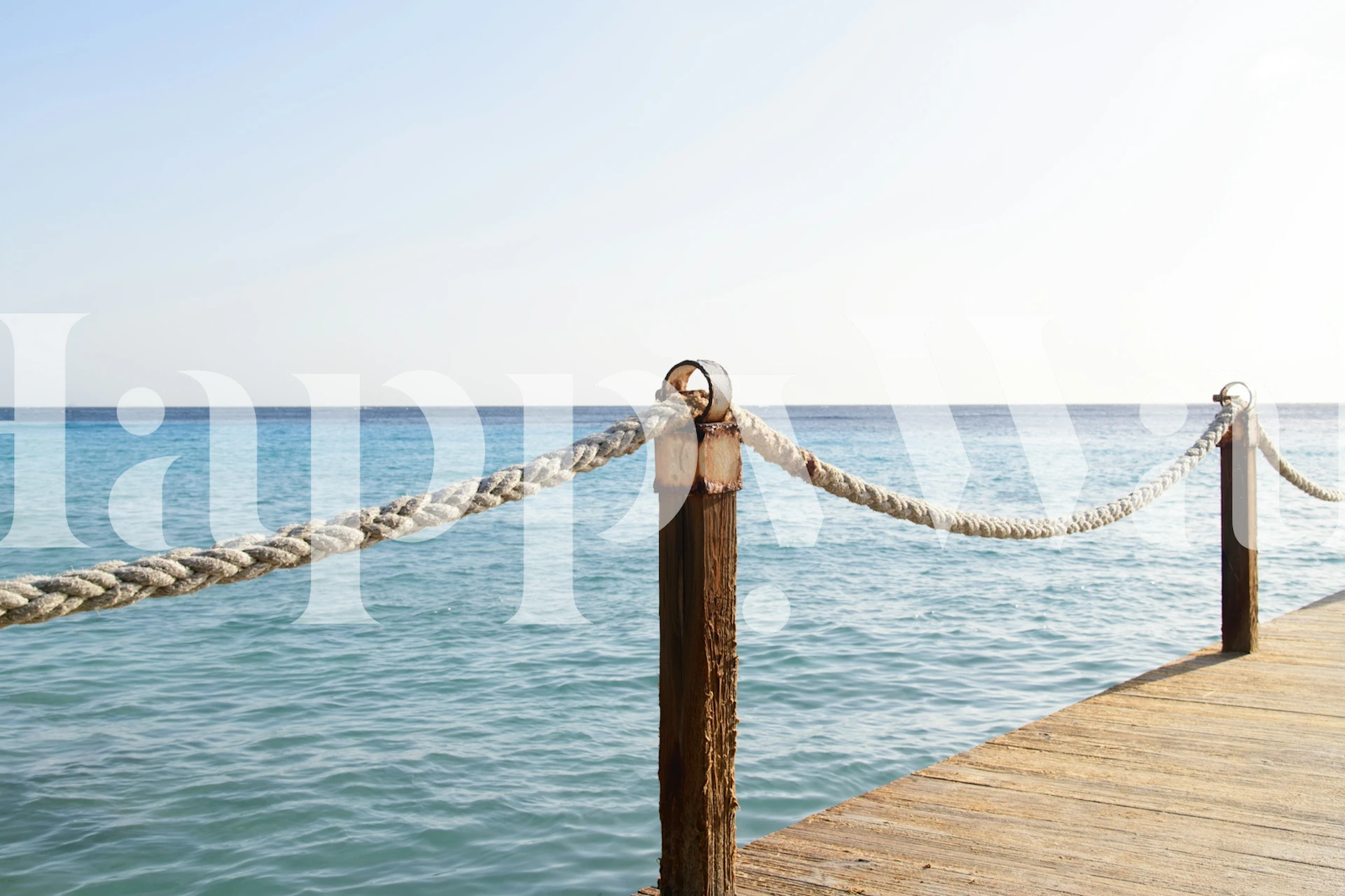 papel pintado Caribbean Jetty en un ambiente