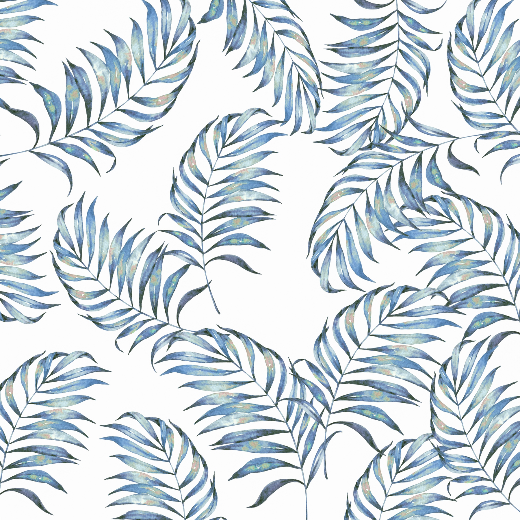 Buy Blue Leaves wallpaper - Free shipping at Happywall.co.uk