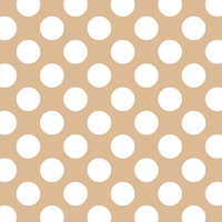 Jumbo polka dots in white and tan tapet