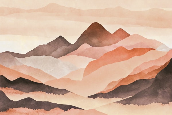 Peach Sunset Valley View