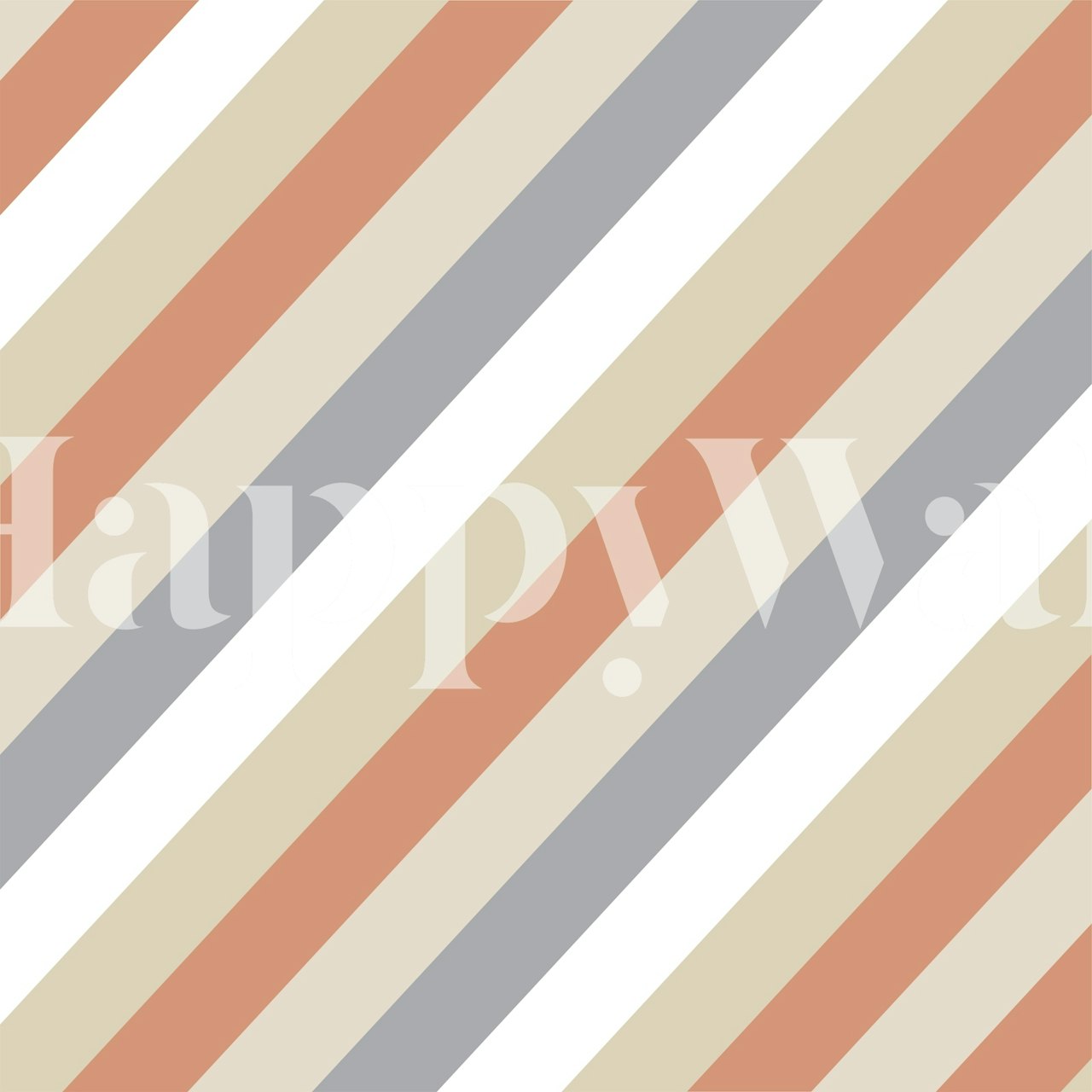 Beige, tan, and gray diagonal striped wallpaper design