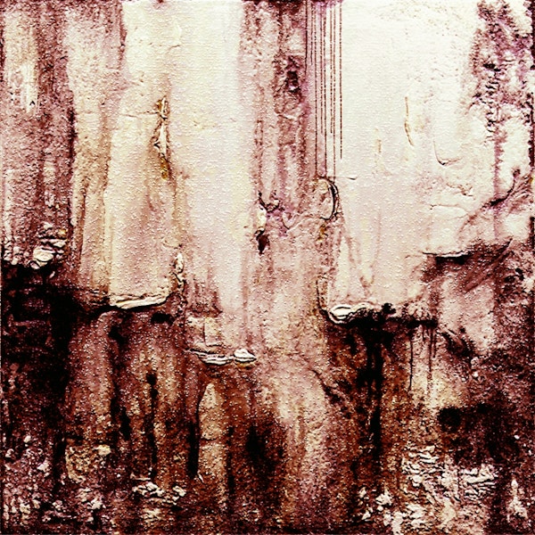 Earth tones stone pattern in rust tan