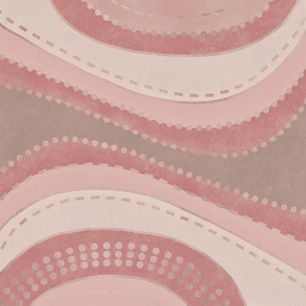 Fancy Waves Watercolor Abstract Peach