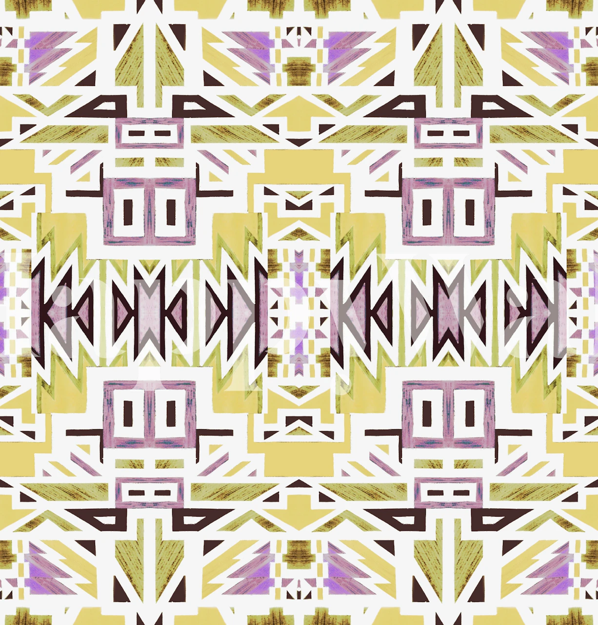 Colorful geometric patterns in earthy tones wallpaper
