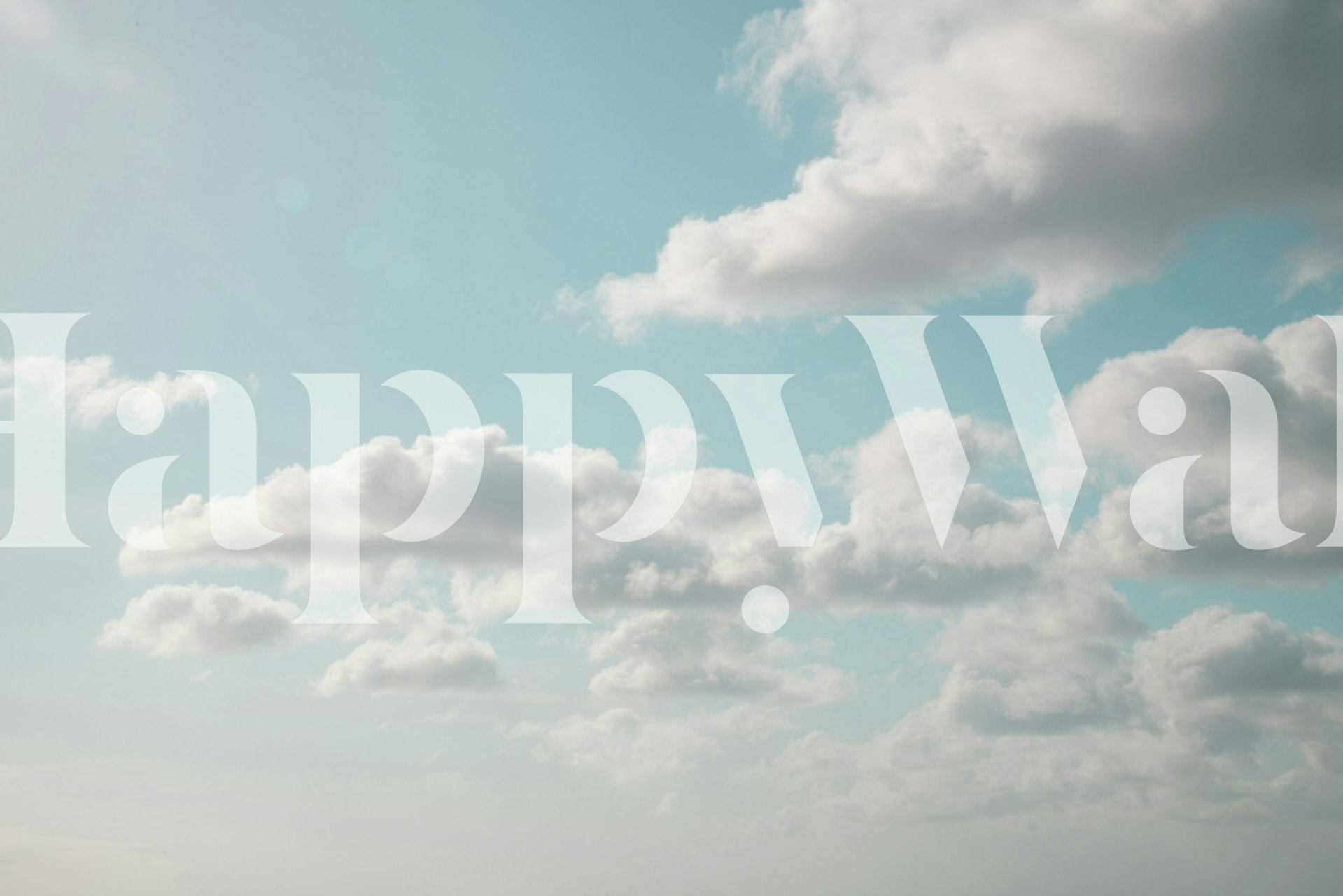 Dreamy Clouds 9 wallpaper in a room