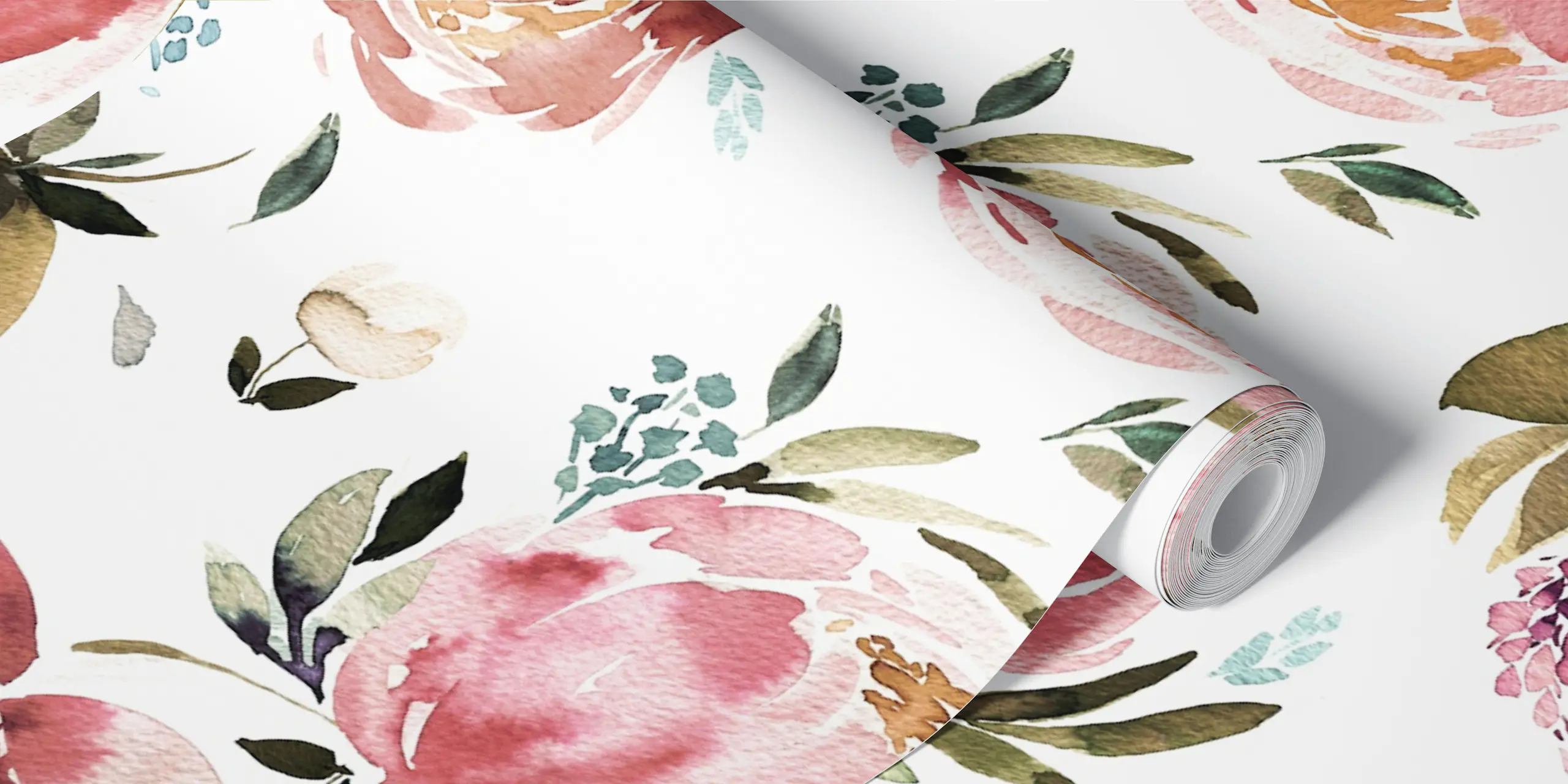 Artistic Peony Floral Wallpaper | Happywall