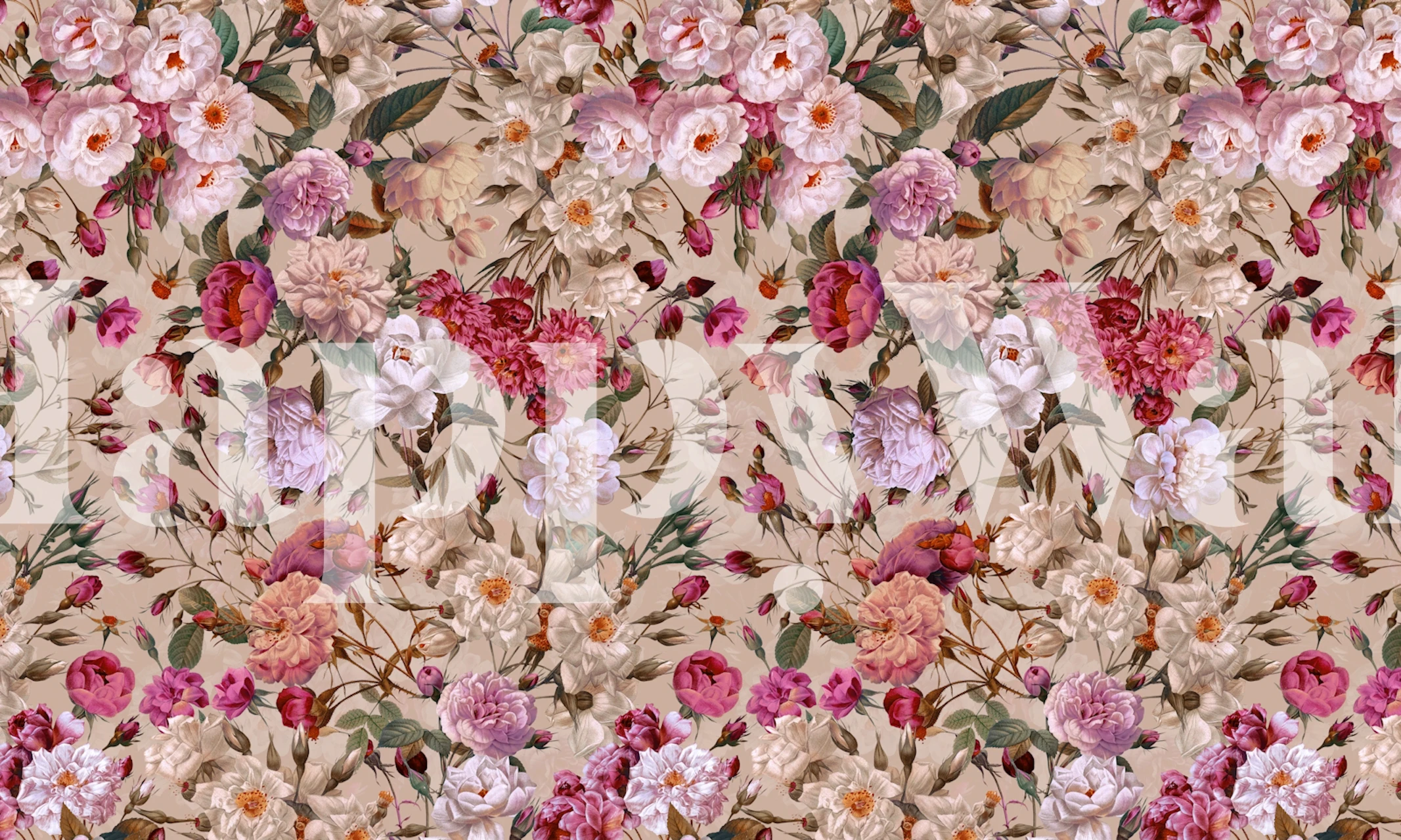 Rose Garden XII blomster tapet i et rum