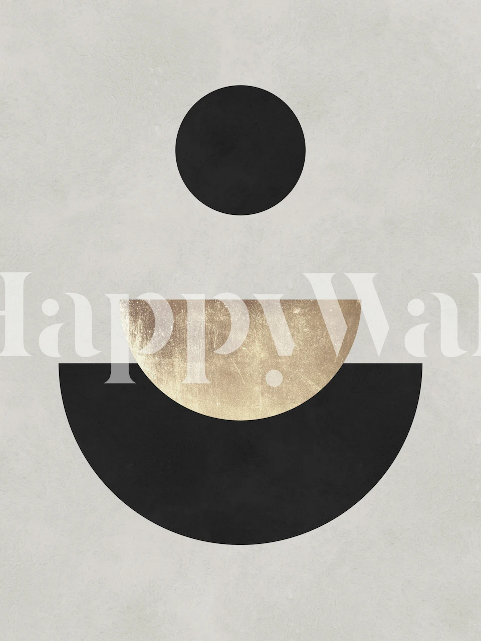 Black and gold shapes tapet i et moderne rum