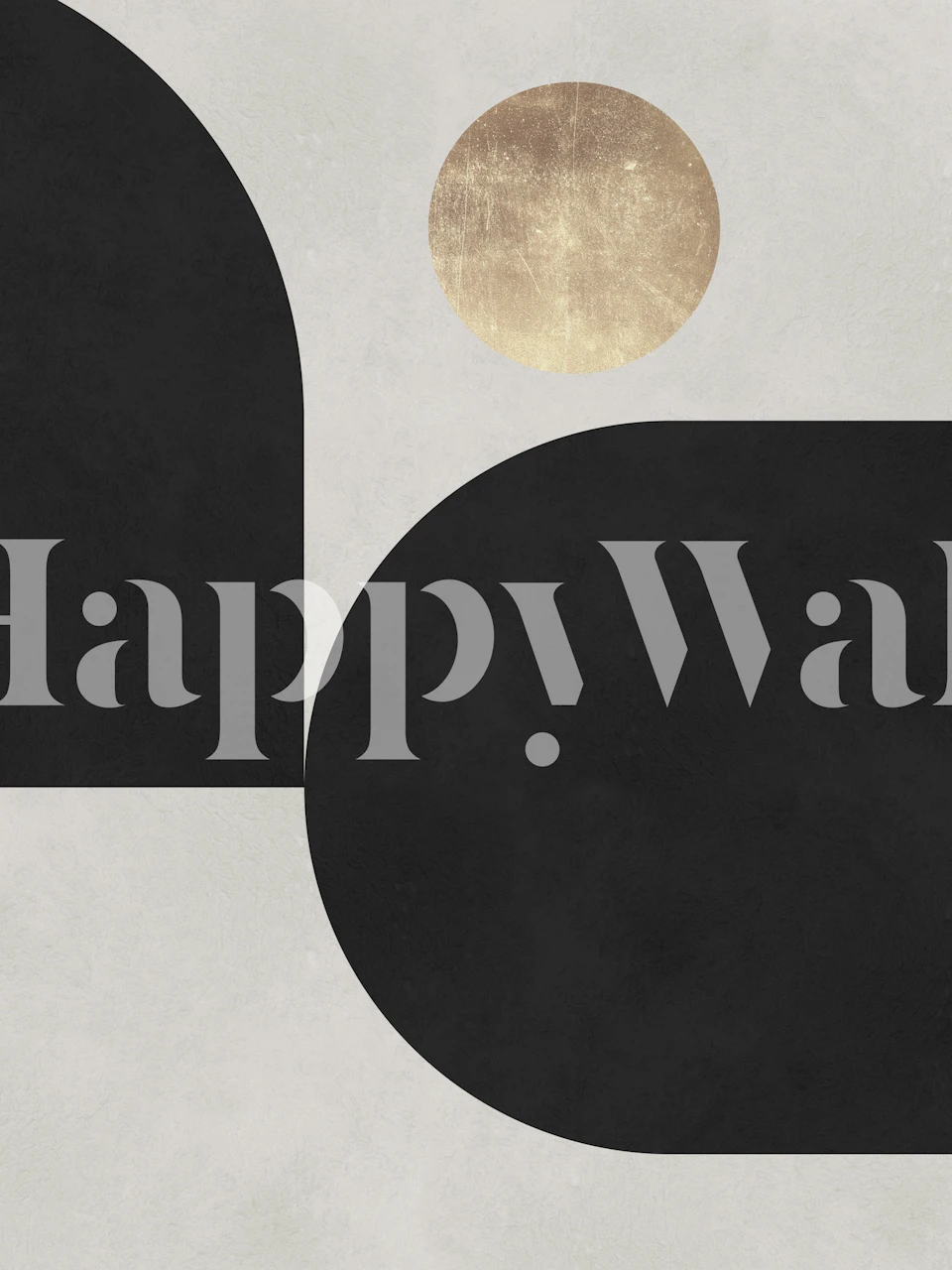 Geometric black and gold shapes wallpaper