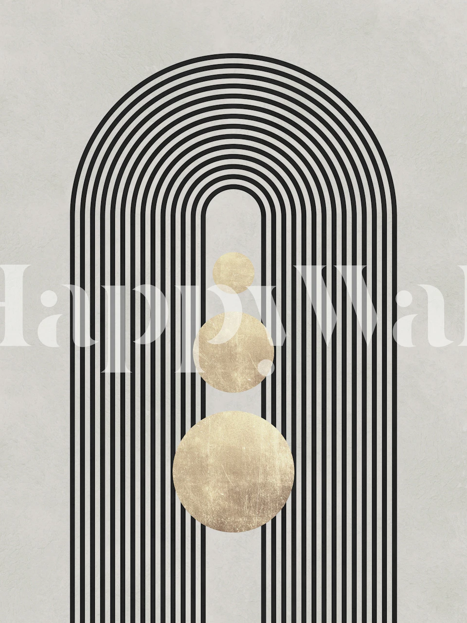 Black and gold shapes tapet i et rum