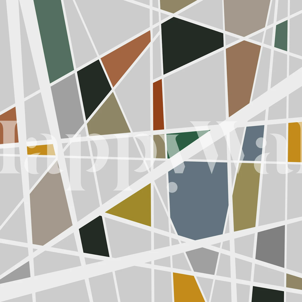 Papel pintado Intertwined 8 exhibido en una habitación