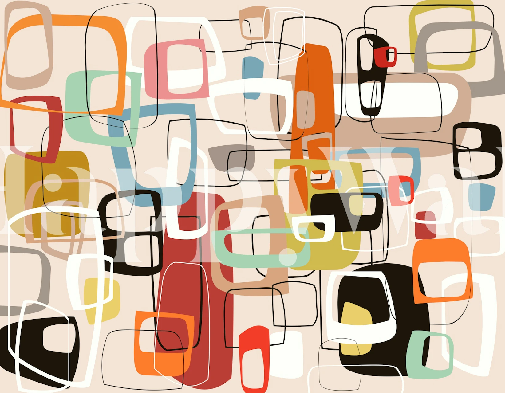 Colorful Pieces 3 wallpaper in a room