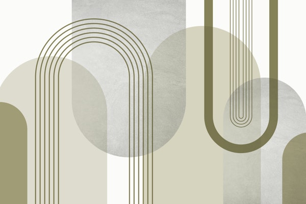 Sage Green Mid Century Arches