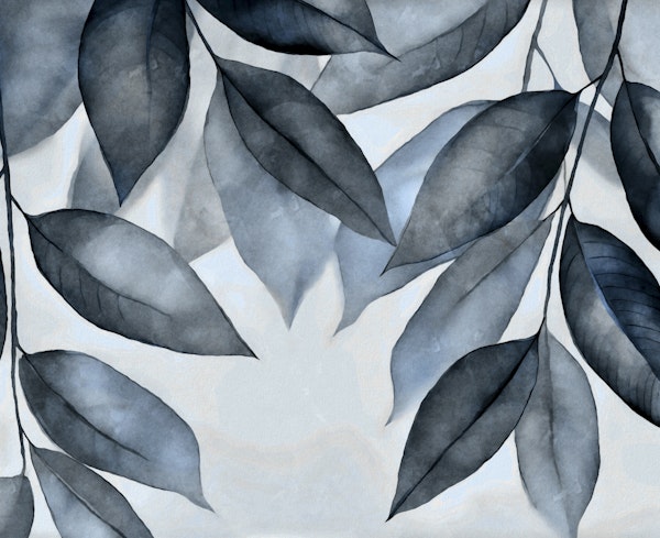 Gentle Leaves Relaxing Midnight Blue