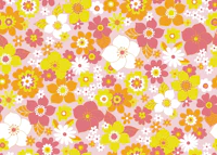 Sunshine Garden - Retro inspired floral tapet