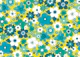 Sunshine Garden - teal, turquoise on yellow