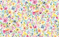 Vibrant multicolor summer flowers pattern tapete