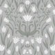 Tulip Botanical Symmetry - silver on grey