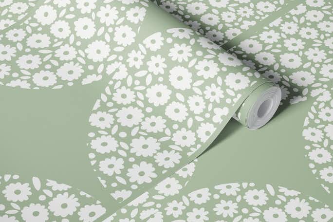 Daisy Geo - Sage Green Circles 2wallpaper roll