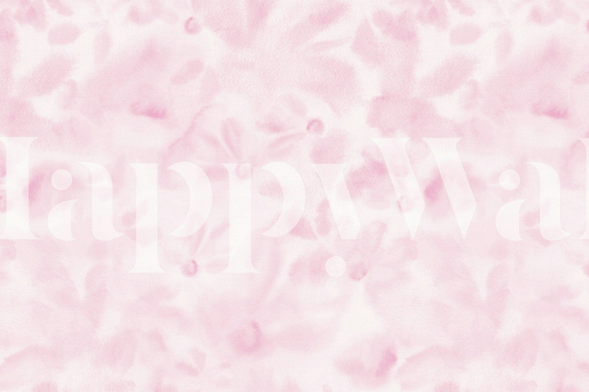 Soft pink floral pattern with abstract shapes wall mural