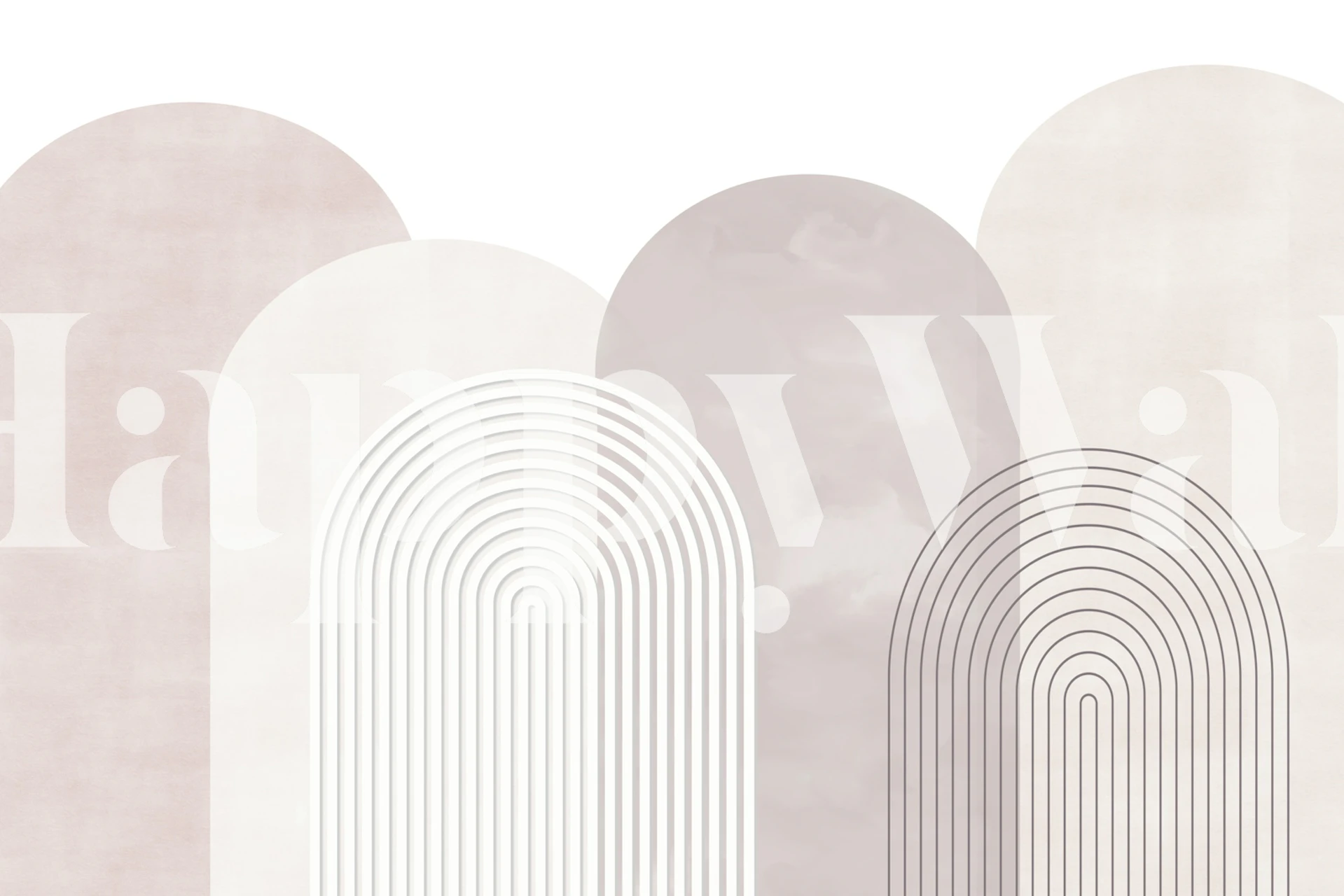 Design de papier peint Bali IV dans une pièce moderne