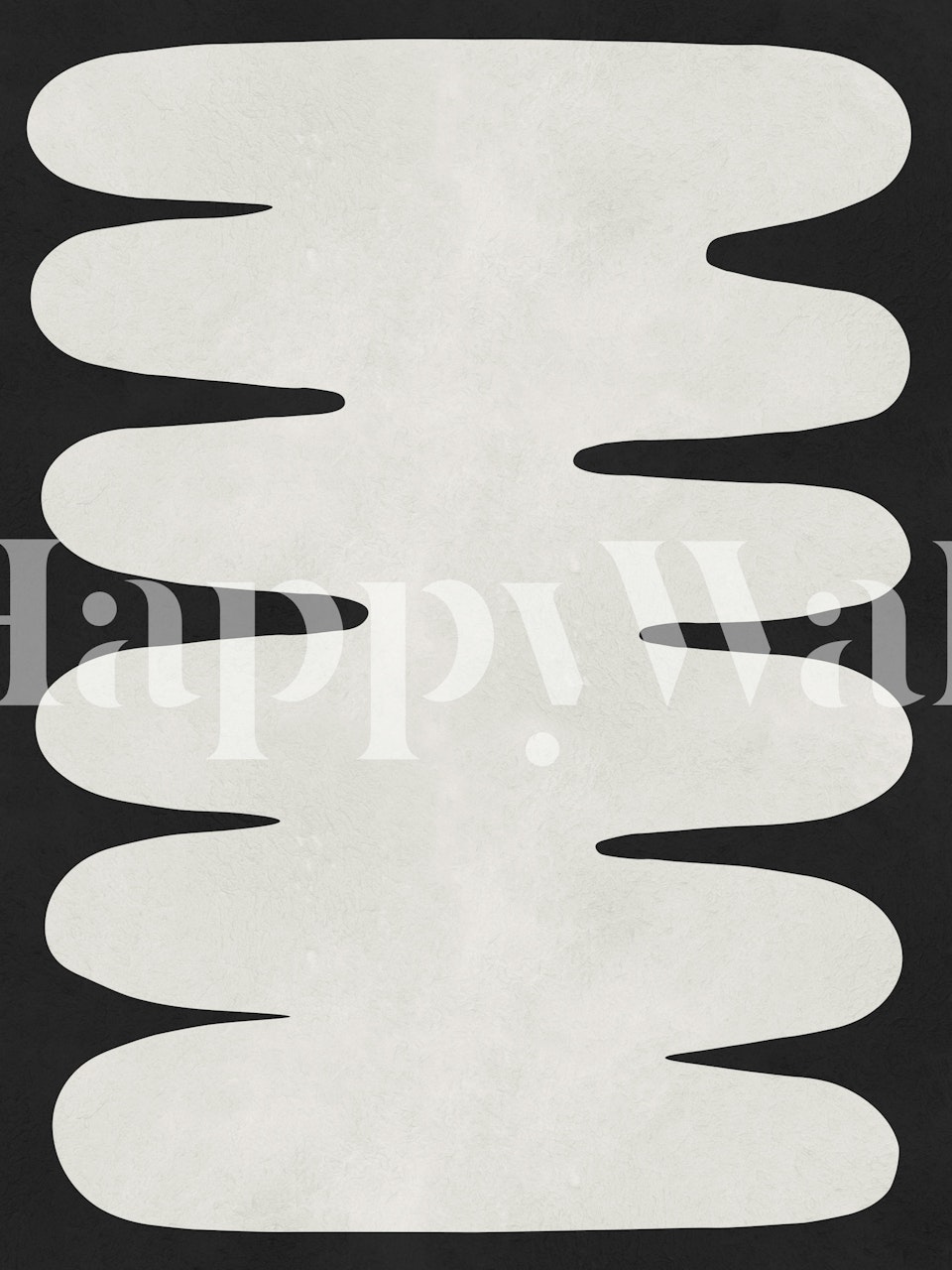 Black and white wavy tribal shapes wallpaper