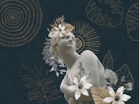 Graceful Female Power Fantasy Collage tapete