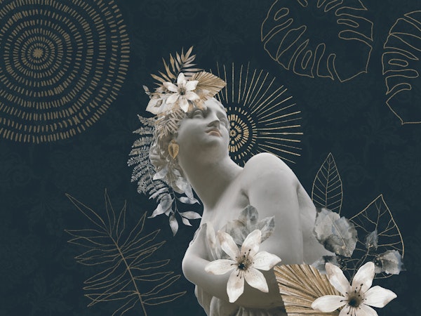 Graceful Female Power Fantasy Collage