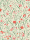 Sweet Pea Flowers Offwhite Green