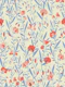 Sweet Pea Flowers Offwhite Blue