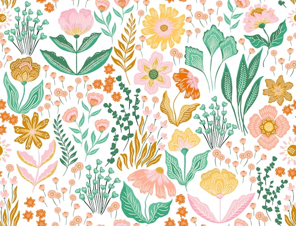 Vivid Wanderer - Dancing florals - Bright