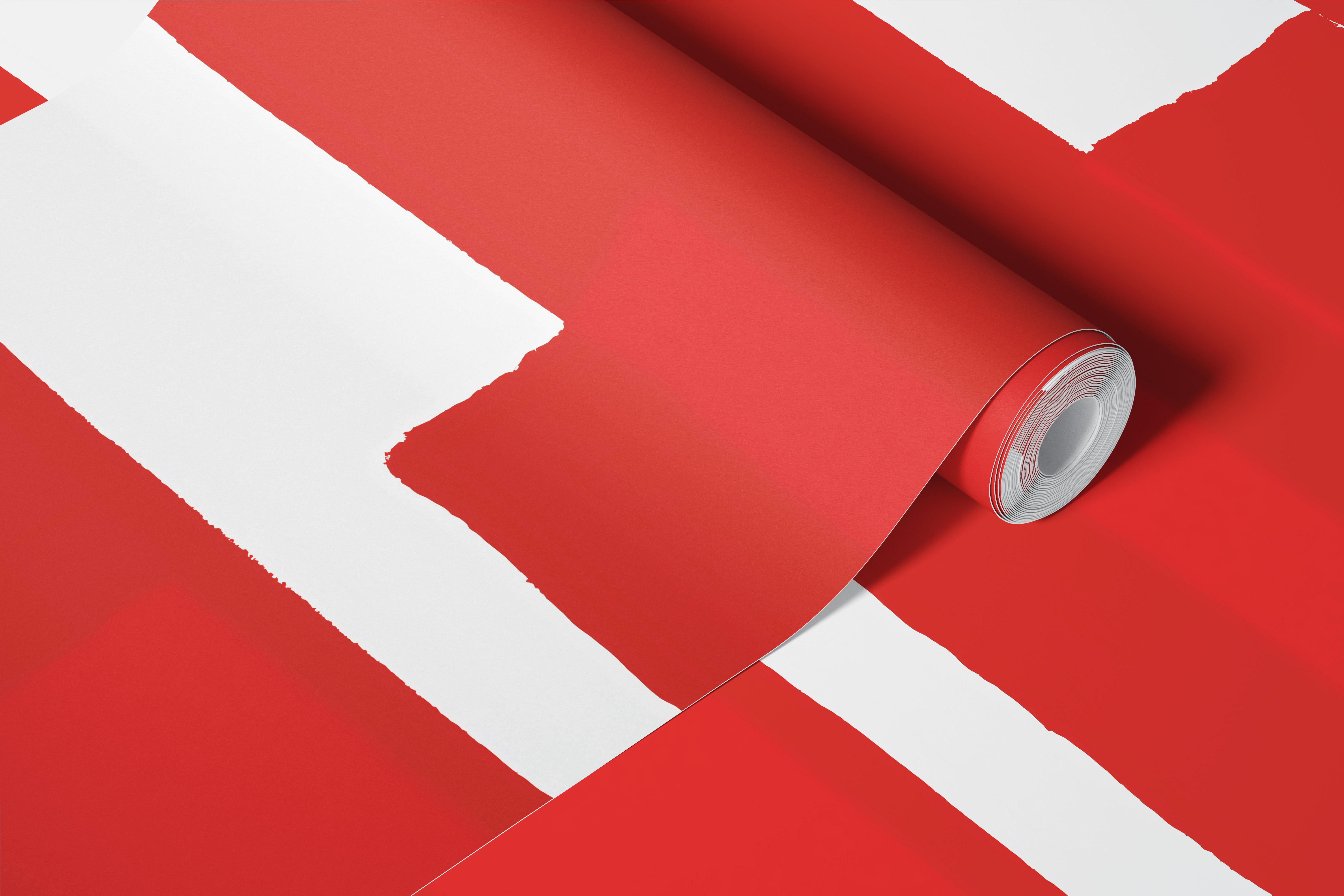 Big Stripes In Red wallpaper in a room