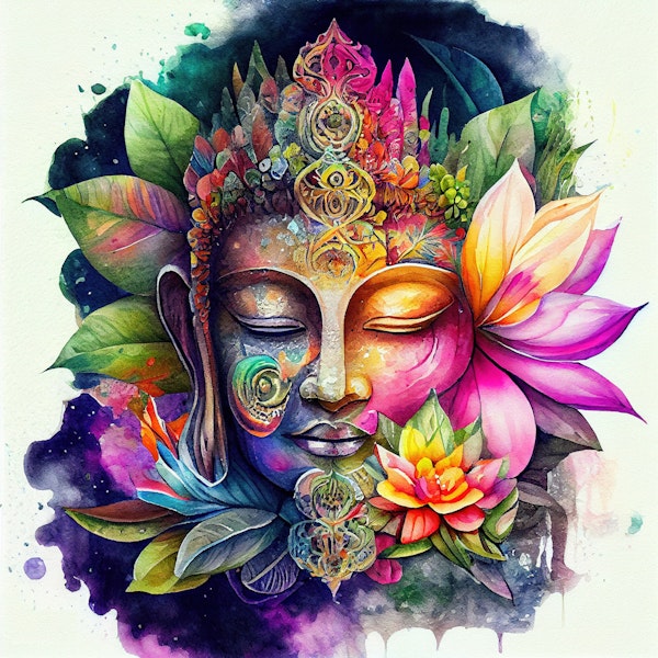 Floral Awakening Buddha